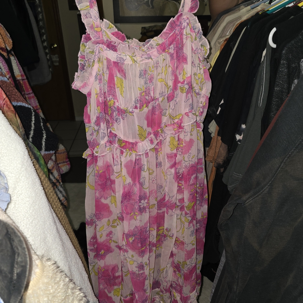 Free People Pink Floral Nightgown
